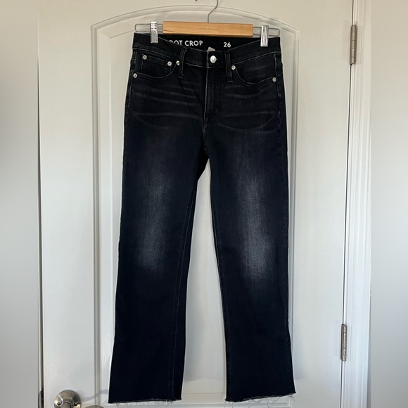 J. Crew Billie Demi Boot Crop Jeans - Size 26 - Black - EUC - Picture 2 of 13